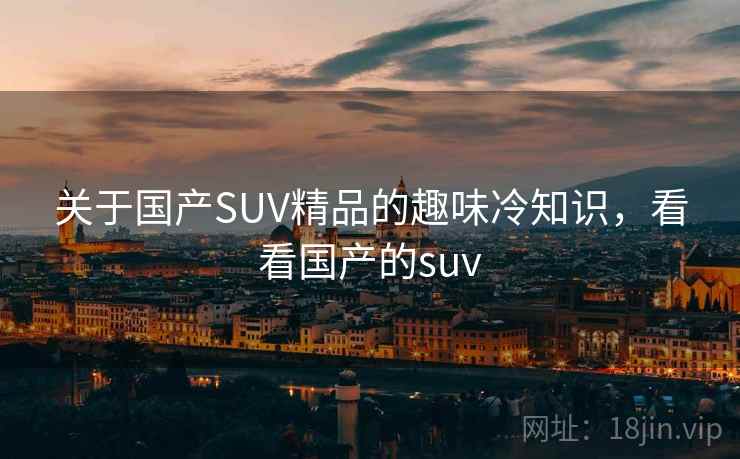 关于国产SUV精品的趣味冷知识，看看国产的suv