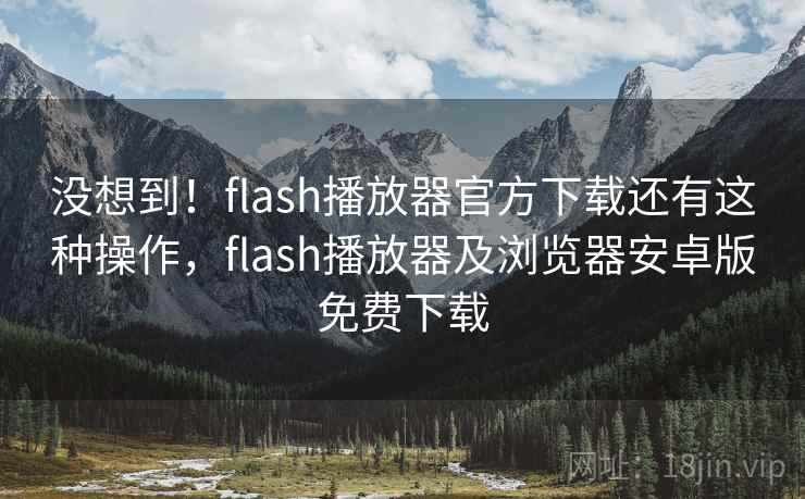 没想到！flash播放器官方下载还有这种操作，flash播放器及浏览器安卓版免费下载